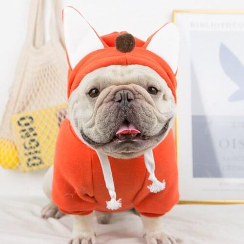 Pet Coat Dog Hoodie Sweatshirt Winter Pug French Bulldog Clothing Pomeranian Poodle Bichon Schnauzer Frenchies Dog Clothes