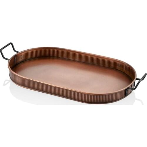The Mia Gift Decorative Service Dinner Invitation Party Catering For Presentation Tray 66x32 Cm-Copper