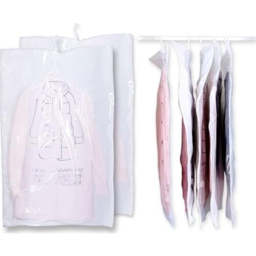 Hanging Vacuum Storage Bags Closet Organizer,Simple Houseware Space Saver for Bedding Pillows Blanket Clothes Dust Proof Cover