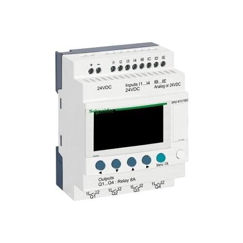 SR2B121BD compact smart relay Zelio Logic - 12 I O - 24 V DC - clock - display