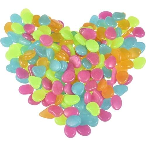 Glow In The Dark Stones Glowing Stones Fluorescent Bright Pebbles Luminous Stones For Aquarium Garden Walkways Decoration