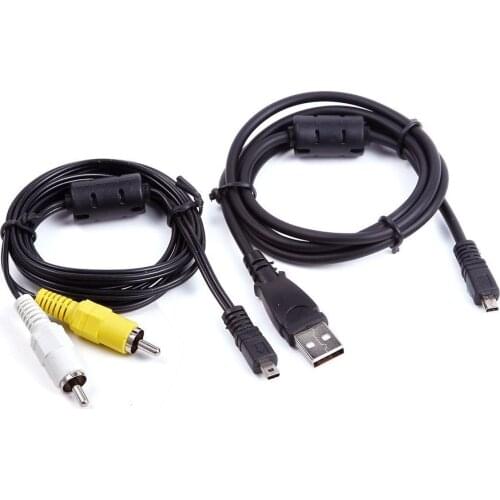 USB Data SYNC + AV A/V TV Video Cable Cord For Fujifilm Finepix XP20 XP50 Camera