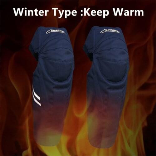 LYSCHY Keep Warm Reflective Motorcycle Knee Protection Motocross Protector Pads Guards Moto Joelheira Protective Gear Kneepads