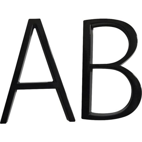 12cm Big 3D Modern House Number Door Home Address Numbers for House Number Digital Door Outdoor Sign Plates 5 Inch. #0-9 Black