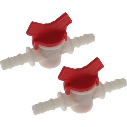 2 Pieces Flow Regulator Water Pump Straight Valve Water Flow Switch Water Stop Valve for 10mm Hose