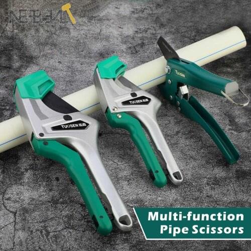 42-75MM PVC/PE/VE/PPR Hose Plastic Pipe Scissors SK5 Cutter Aluminum Alloy Tube Cutting Plumbing Manual Hand Tools