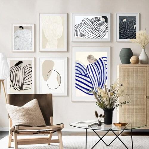 Abstract Line Geometry Curve Girl Modern Wall Art Canvas Painting Nordic Posters And Prints Wall Pictures For Living Room Decor