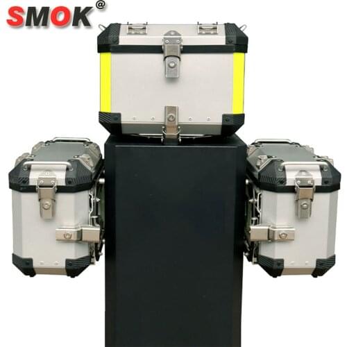 Motorcycle Tail Box Universal Trunk Thickened Lateral Box Large-Capacity Aluminum Alloy Trunk Riding Equipment