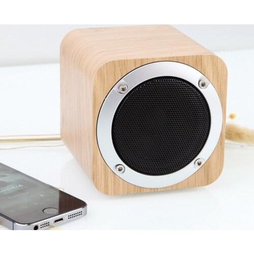 Wireless Bluetooth Speaker Solid Wood Card Small Audio Mini Subwoofer Speakers Retro Radio Bluetooth Speaker