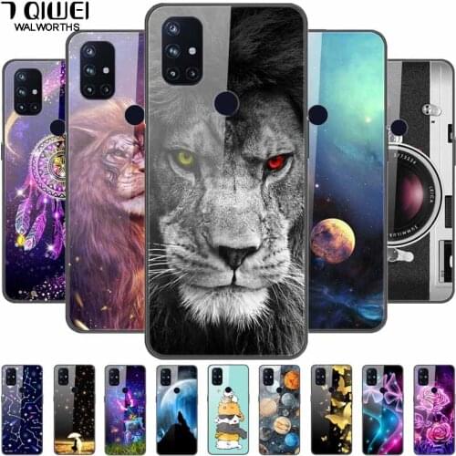 For Oneplus Nord N10 Case Tempered Glass Hard Back Cover for One Plus Nord N10 5G Cases Shockproof 1 + NordN10 Bumper Cartoon