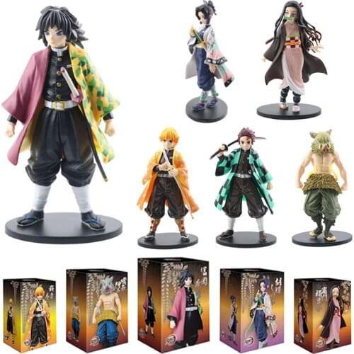 Anime Demon Slayer Kimetsu no Yaiba Figure Tanjirou Nezuko Mitsuri Tokitou Muichirou Kyoujurou Figures Toys Decoration Gift