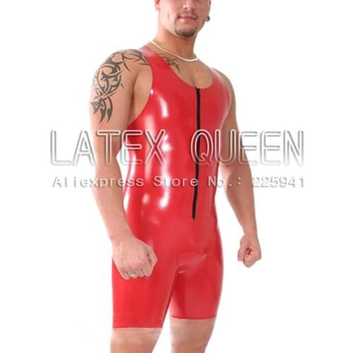 Hot sale sexy succinct latex maillot costume for men