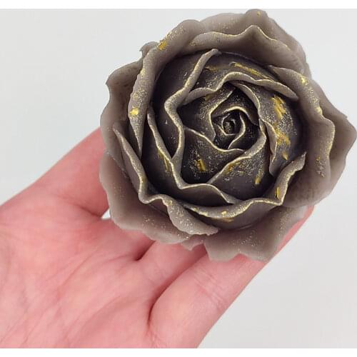 HC0291 PRZY Blooming Rose Mold Silicone Rose Flower Mold Decoration Plant Soap Molds Flowers Candle Moulds Bouquet Making Clay