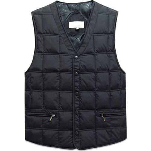 Jacket for Men Winter Windbreaker Parka Warm Thick Vest Male Casual Outerwear Snow Waistcoat with Pockets
