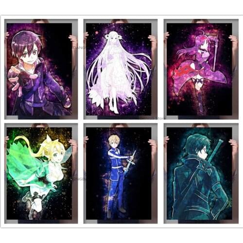 5d Diy Full Drill Diamond Painting Anime Figure Sword Art Online Poster Alicization Diamond Mosaic Cross Stitch Home Decor Gift