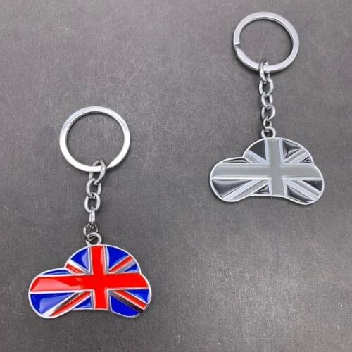 New Fashion British Flag Keychains Simple Style UK Flag Keyrings Metal