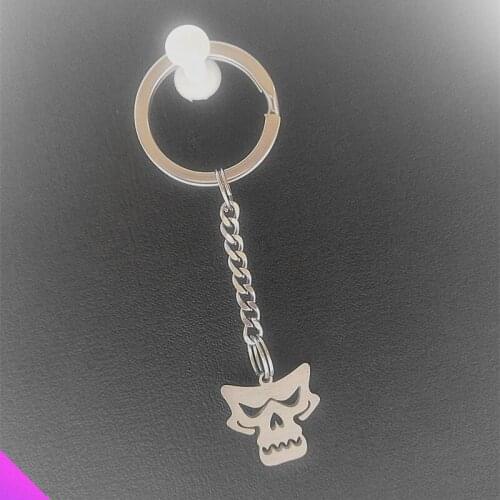 Wholesale 10 DIY keychain skull pendant amulet pendant free combination keychain stainless steel daily necessities new