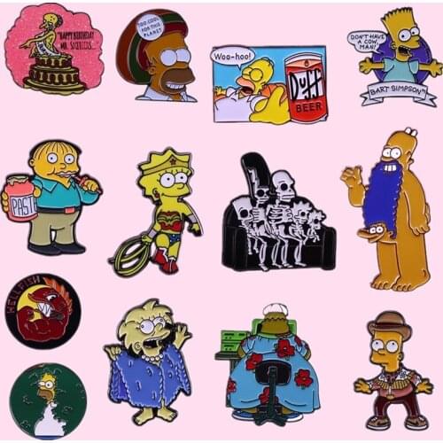 Wholesale Anime Cartoon Collection Enamel Pin Brooches Women Men Pins for Backpacks Bags Badge Fashion Lapel Jewelry Kids Gifts