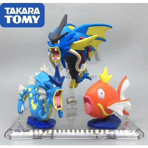 Genuine Pokemon Action Figure MC Large Joint Movable MEGA Gyarados Magikarp Doll Collections Gifts