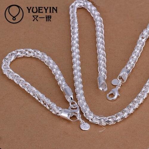 Silver plated jewelry set for women men unisex jewelry punk style wedding jewelry sets S059 I monili Super Offer