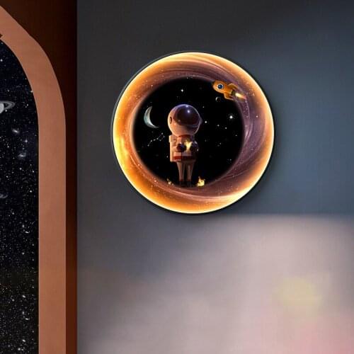 Modern Creativity Painting Wall Lamp Living Room Bedroom Decor Childrens Room Wall Decor Lights Hanging Painting Led Wall Light