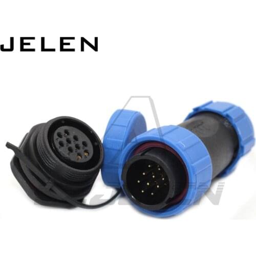 SP21 Waterproof 10 pin connector plug socket Cable connector+In-line cable connector Male Female 10 pin connector IP68
