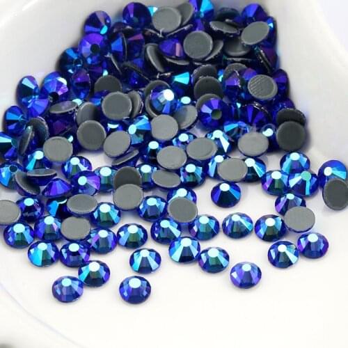 Nail art decorations Sapphire AB AAA high Quality Glass Crystal SS6-SS10 Hotfix Rhinestones For clothing Garment Accessorie
