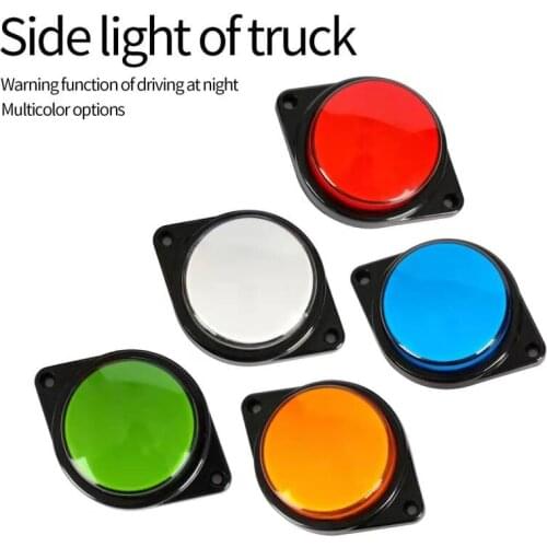10pcs 12V/24V ultrasonic LED truck side marker light trailer indicator side light small rear tail signal light IP65