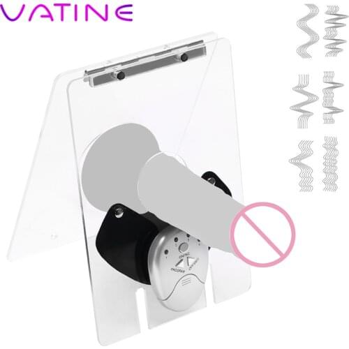 VATINE Cock Ring Vibrator Testicle Ball Stretcher Sex Products Scrotum Bondage Splint Penis Ring Electro Shock