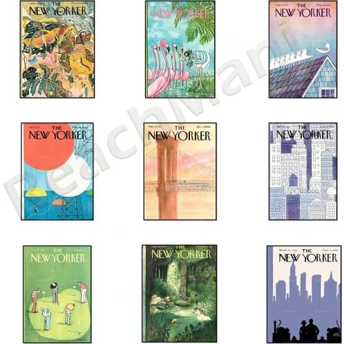 New Yorker Magazine Vintage Prints/Pastel Magazine Covers/Retro/1975 Art/Gallery Walls/Magazine Prints/Flowers/Colorful Home Dec