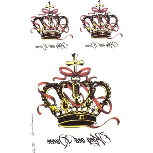20pcs color crown Temporary Tattoo Sticker For Body Sex Products Women Men Fake Tatoo Transfer Beauty Flash Tattoo