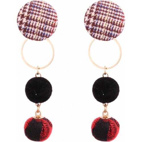 TONGKWOK Bohemia Dangle Earrings For Women Fashion Exaggeration Circle Earrings Jewelry #129155