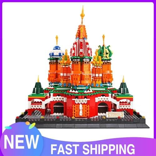 Famous Architecture The Saint Basils Cathedral Model Assembly Building Blocks Bricks Toys Kids Christmas Gift