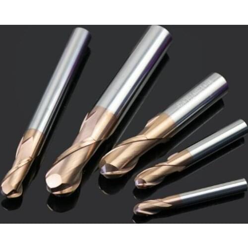 0.5 1.0 1.5 2.0 2.5 3.0 4.0mm HRC55 2 flutes Tungsten Carbide Ball Nose End Mills CNC milling cutter mills free shipping
