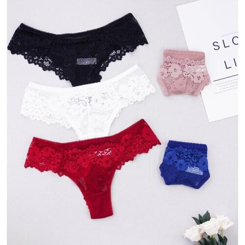 1 Piece Lot New Womens Underpants Breathable G-string Sexy Ladies Panties Lingerie Lace Hollow Out Panties Thong Intimatewear