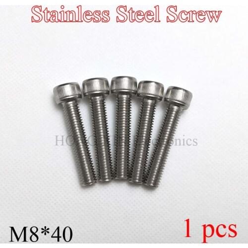 1pcs stainless steel screw DIN912 M8*40 Metric Thread 304 Stainless Steel Hex Socket Head Cap Screw Bolts Allen Hex Socket Head