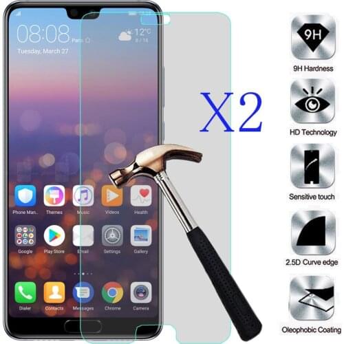 2psc 9H HD Tempered Glass Screen Protector Ultra Slim Explosion-proof Front Protective Films For Huawei P20 / P20 Lite / P20 Pro
