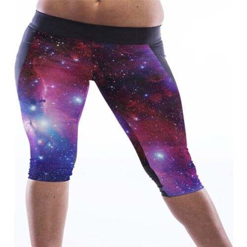 2018 Trendy Galaxy Print Capris