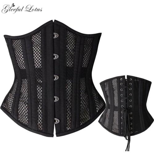 26 Steel Bone corset Slimming Sheath Waist Trainer Cincher Tummy Control Sexy Weight Loss Belt Women Breathable Lace Up coset