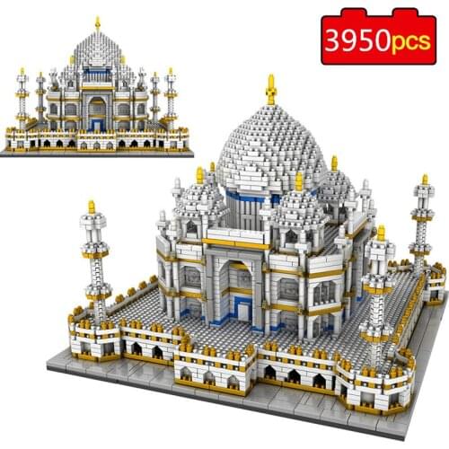 3950PCS Blocks Set Architecture Landmarks Taj Mahal Palace Model Building Blocks Children Educational Toys 3D Bricks Xmas Gifts