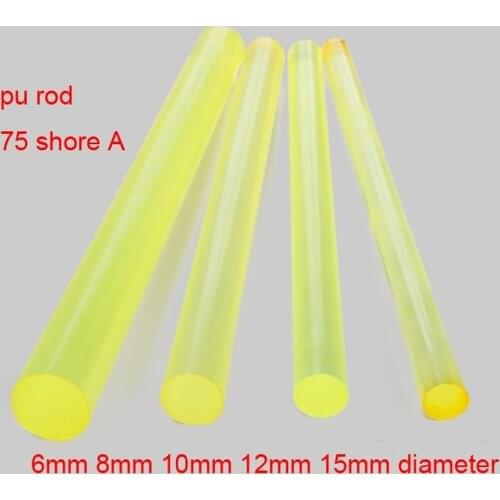 6mm 8mm 10mm 12mm 15mm dia. hardness shore 75A pu rod Polyurethane round rod RUBBER SPRING PU bar gum elastic rubber stick TPU