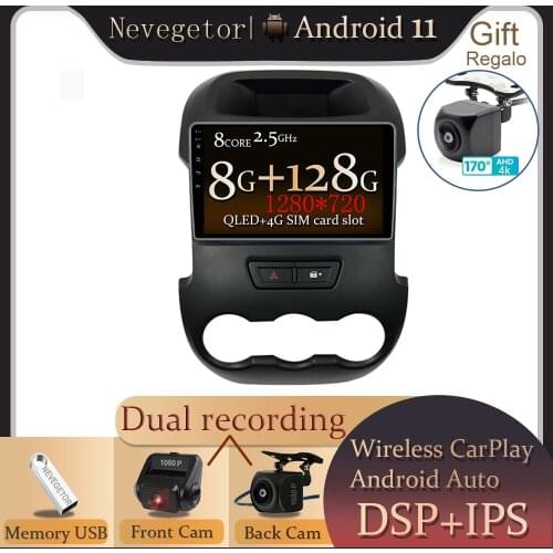 Adroid 11 DVD DSP Car Radio Stereo WIFI GPS Navigation Multimedia Player head unit For Ford Ranger 2011-2014