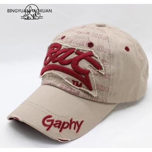 [BINGYUANHAOXUAN]Snapback Hats Baseball Cap Hats Hip Hop Cheap Hats for Men Women Gorras Curved Brim Hats Damage Cap