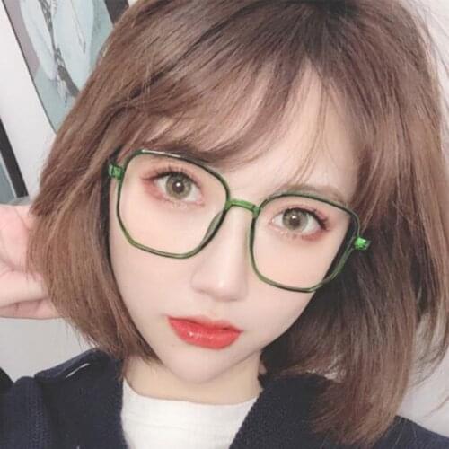 Oversized womens blue light glasses blocking stylish 2021 trends Decorative Reading glasses pink frames green Female unisex