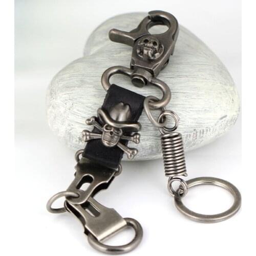 Skull keychain key ring skeleton keychain llaveros hombre high quality retro chaveiro portachiavi key holder free shipping