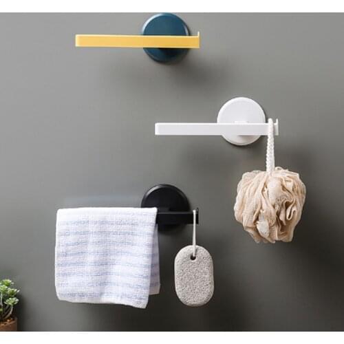 Kitchen Towel Holder Bathroom Plastic Towel Bar Wall Mounted Type T Household Organizer Hanger