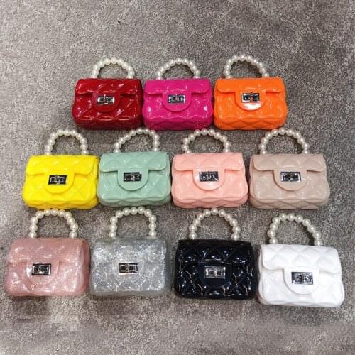 Kids Mini Jelly Purse and Handbag 2021 PVC Transparent Crossbody Bags for Baby Girls Cute Small Coin Pouch Party Hand Bag Purse