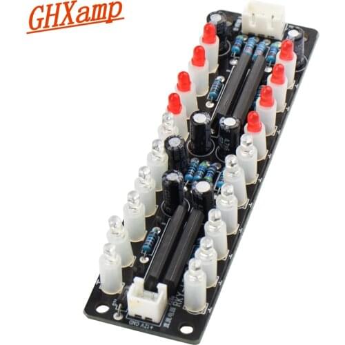 Dual 10 LED Music Audio Spectrum Indicator Blue+Red Color Flash Rhythm Display Light Level Indicator DIY finished board