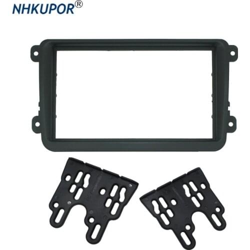 Double 2 Din Car DVD Frame Kit for Volkswagen VW Touran Golf Passat Caddy Stereo Radio Dash Kit Trim Bezel Fascia Facia Adapter