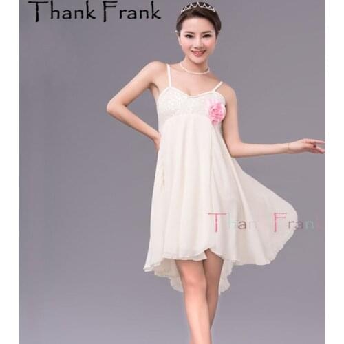 Girls Camisole Latin Dance Dress Kids Women Flower Sequin Lyrical Dancing Costume C447